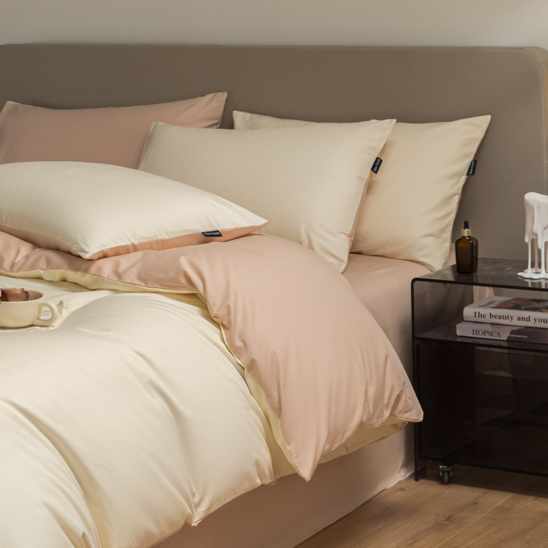 A类高档60支长绒棉床上四件套全棉纯棉被套床单床笠三件套南通市4