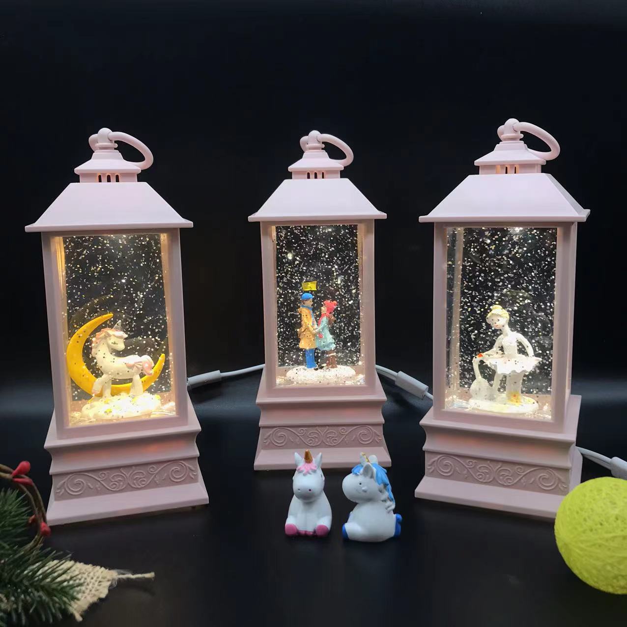 Graduation Gift Snow Crystal Ball Music Box Children Girl Birthday Music Box Decoration Small Night Light Wholesale