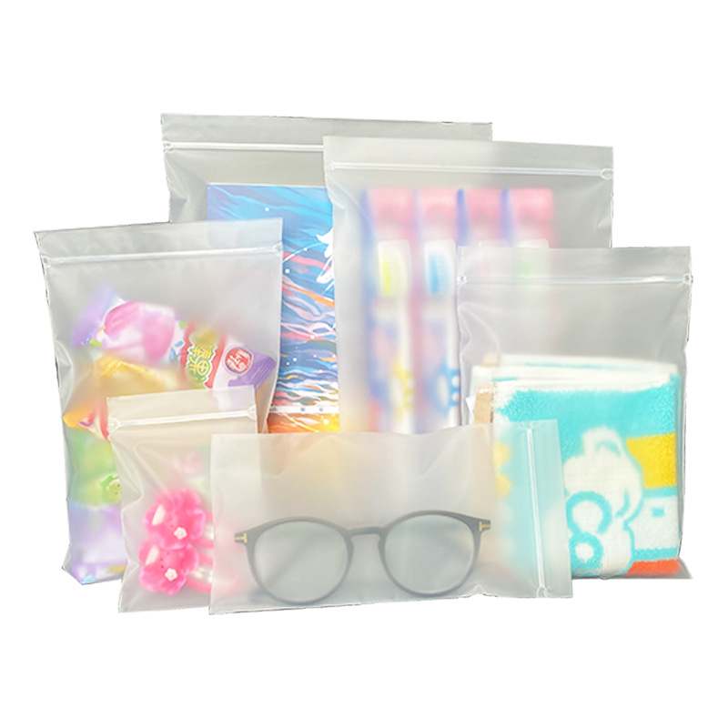 Cpe Frosted Bag Clothing Gift Storage Packaging Ziplock Bag Sealing Pocket Transparent Frosted Stick Bone Bag Cartilage Item Picture