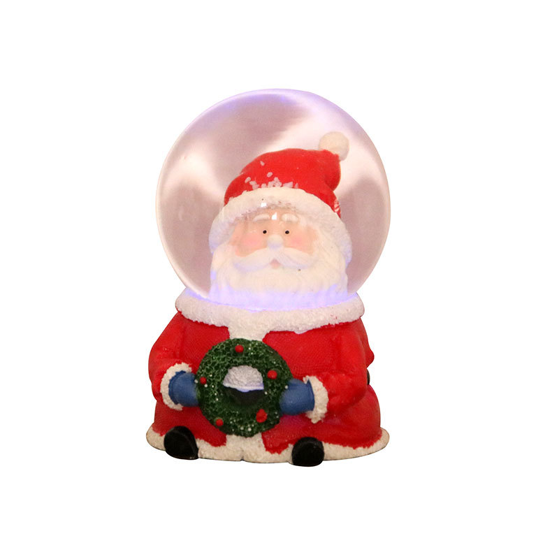  圣诞水晶球/圣诞装饰/装饰摆件 /发光树脂/玻璃球/水晶球/圣诞节/圣诞用品白底实物图
