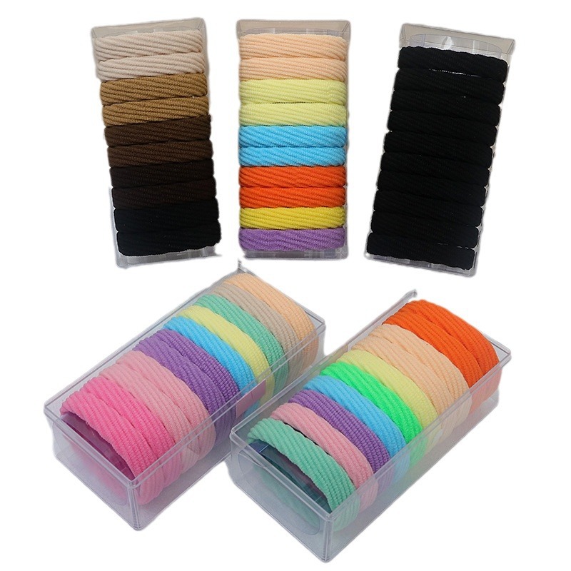 High quality, elastic and durable, seamless hair tie, leather band, women's hair tie, simple high ponytail headwear, hair tie and leather cover Item Picture