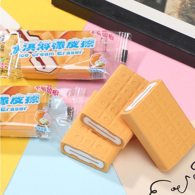 冰淇淋橡皮擦 创意橡皮 仿真橡皮擦巧克力橡皮 饼干橡皮擦