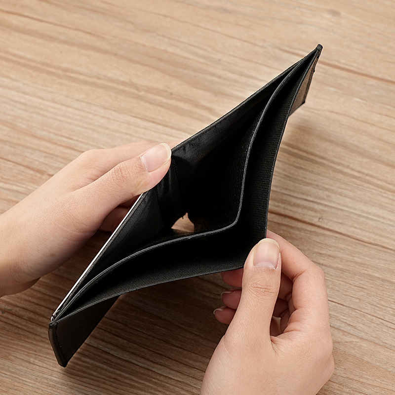 2025 Cross-border Men's Wallet, short pu wallet, fashionable and simple business gift pack, street stall goods, factory direct sales Specification image