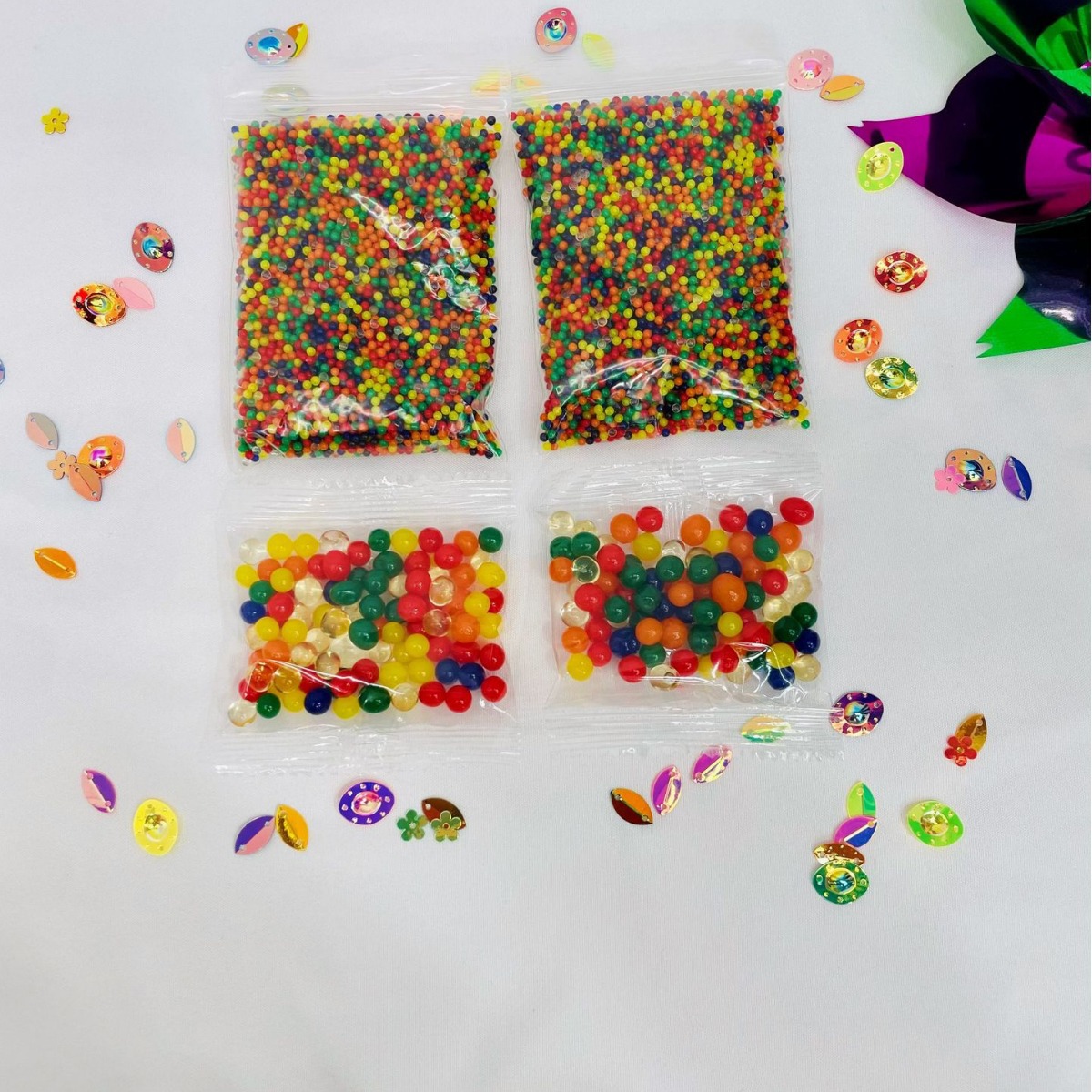 Dinghao cross-border manufacturers supply WATER BEADS DIY parent-child set 2.0-2.5 color beads 2 packs 20G+15G2 pack Big big bubble beads thumbnail