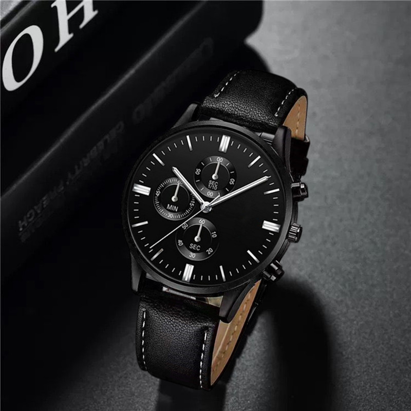 Wholesale of new men's casual and fashionable foreign trade watches, trendy sports men's belt wristwatches, business cross-border watches full figure
