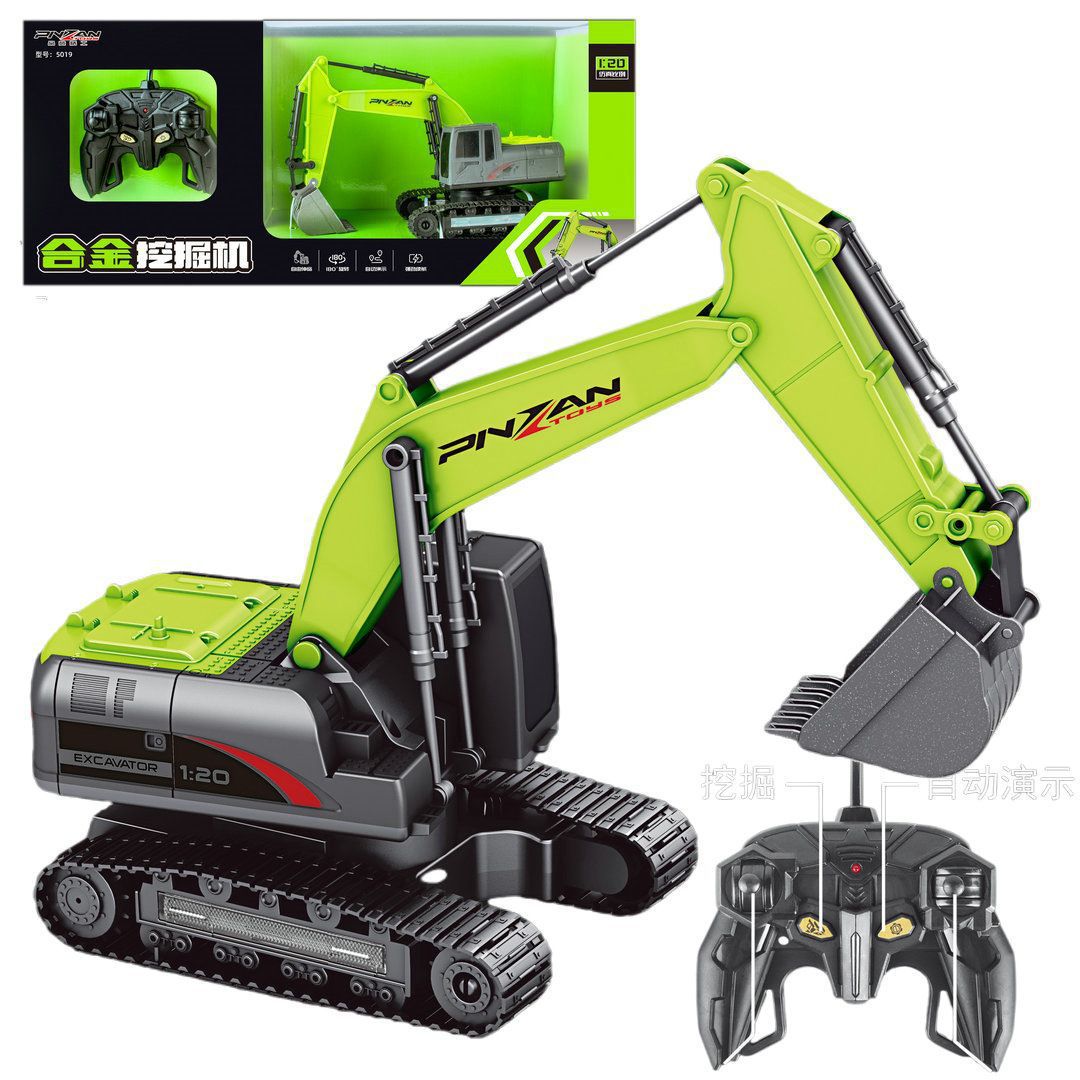 Wholesale of children's 1:20 large remote-controlled excavator, 6-way excavator, engineering vehicle model, toys, boys' gifts and accessories details Picture