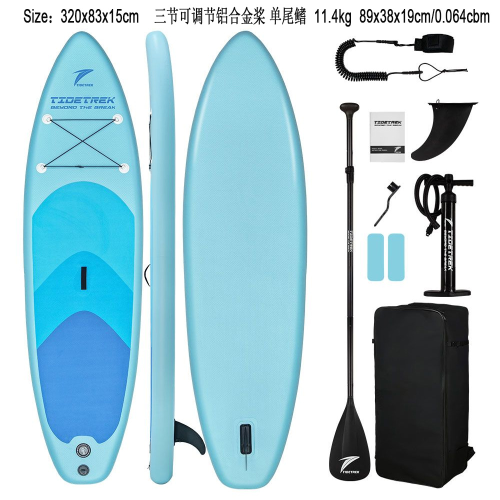 Green Light Forest Inflatable Stand-up Paddleboard Set with accessories, backpack, adjustable paddle, SUP surfboard pic 2