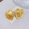 2024 Cross-border bestsellers: Fashionable and versatile, light luxury style, heart-shaped stud earrings, high-end ins style, internet-famous style, elegant details Picture