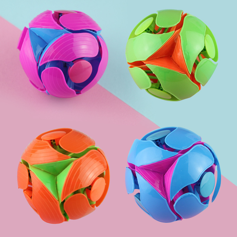 Cross-border AliExpress best-selling hand-tossed color-changing ball toss balls, dual-color color-changing magic balls, stress-relieving children's toys details Picture