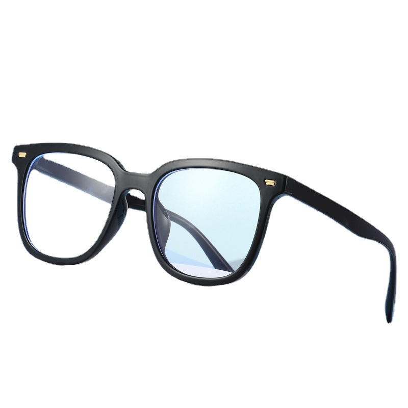 Anti-Blue Light Glasses Retro Tr Square Frame Flat Light Glasses Fashion Frame Glasses Student Myopia Glasses No Makeup Glasses Frames Specification drawing