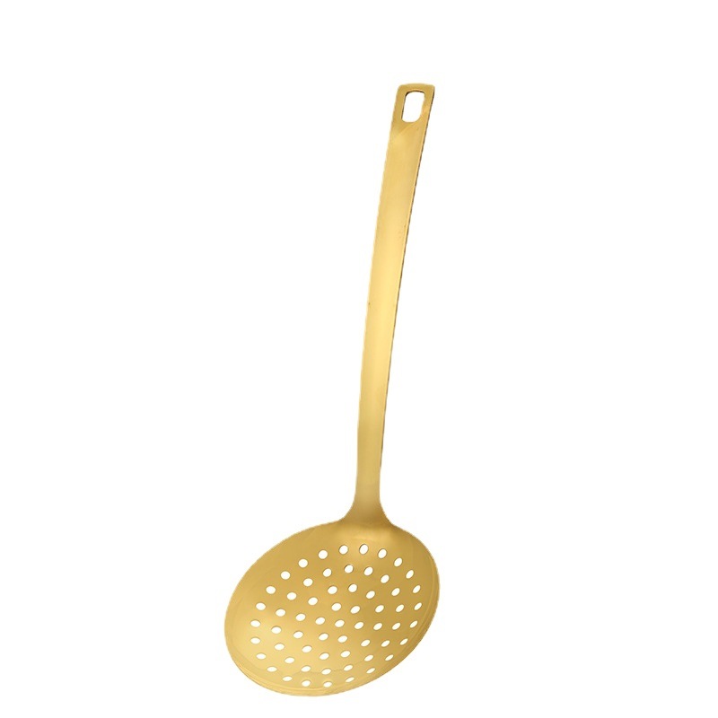 New Gold Pendable Stainless Steel Spatula Cross Border Home Cooking Spoon Spatula Kit Heat Resistant Kitchen Items Item Picture