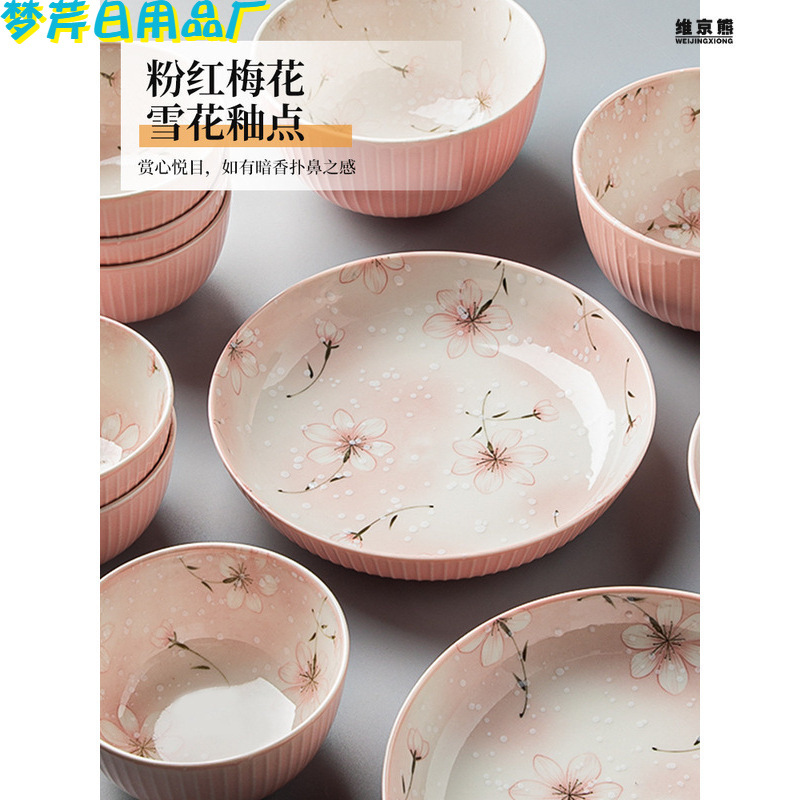 日式陶瓷盘子菜盘家用网红ins 餐具套装创意2021新款深盘餐盘碟子