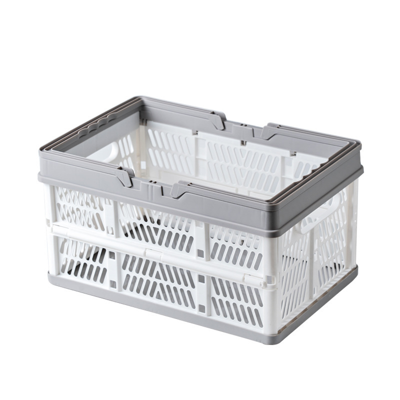 Grocery Storage Basket Square Household Clothes Can Be Folded High Folding Storage Basket Shopping Basket Store Large Hand Item Picture