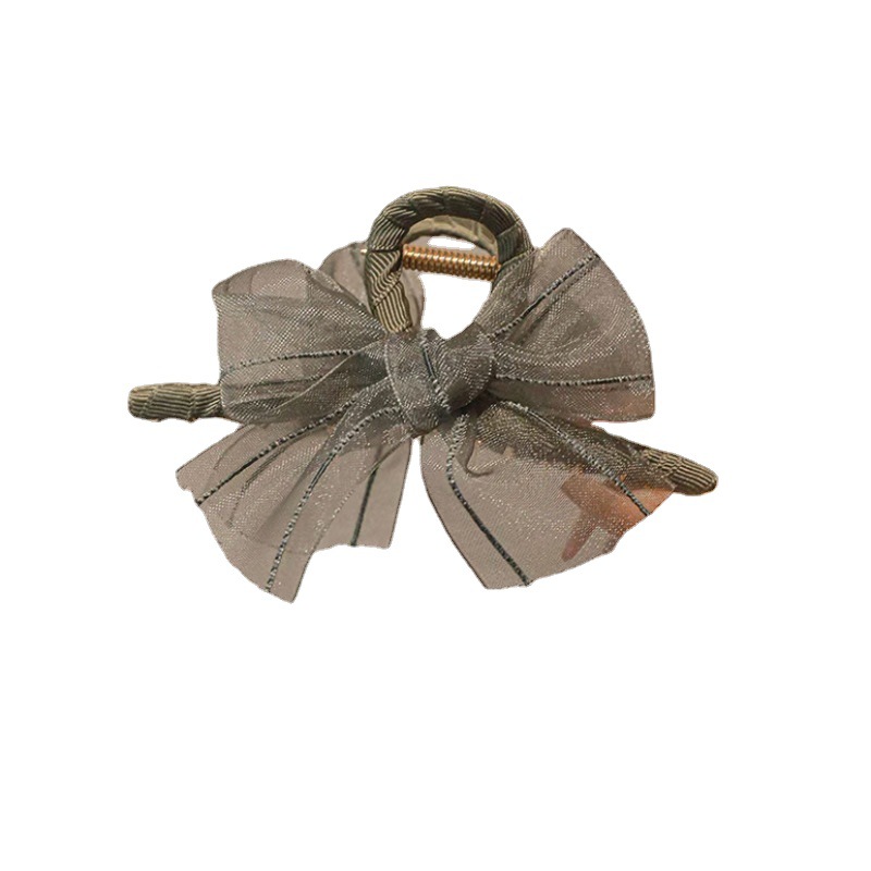 Mori Tie Bow Hair Clip Back Head Senmei Large Grab Clip Women Fall Advanced Sense Elegant Shark Clip Headwear Item Picture