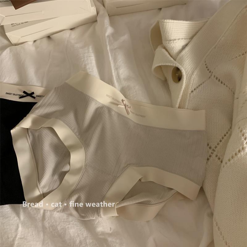 Modal comfortable mid-waist women's summer girls' threaded cotton pure cotton crotch seamless breathable Japanese-style girl's triangle pants Specification image