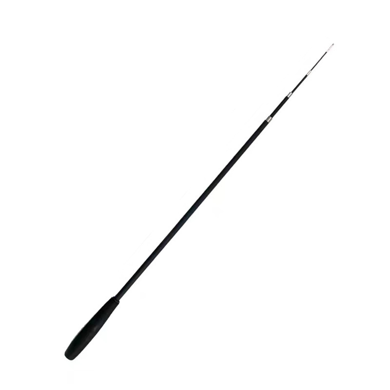 The cat toy stick has a telescopic rod that is 1.8 meters long and has four sections. It is a long rod for cats with replaceable heads and is a self-entertaining toy for wholesale Item Picture