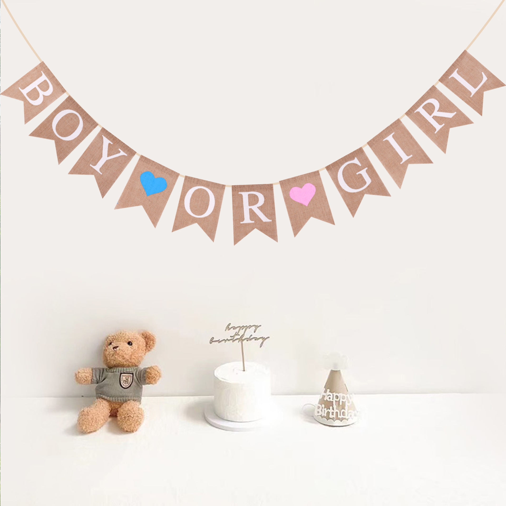 Cross-border Valentine's Day wedding festival scene decoration, party decoration, flag raising, swallowtail flag hanging, and colorful flags Specification image