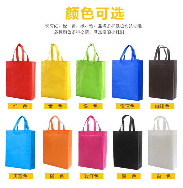 Non-Woven Bags Wholesale Portable Environmental Bags Advertising Take-Out Bags Coated Color Printing Shopping Bag Printing Logo Item Picture