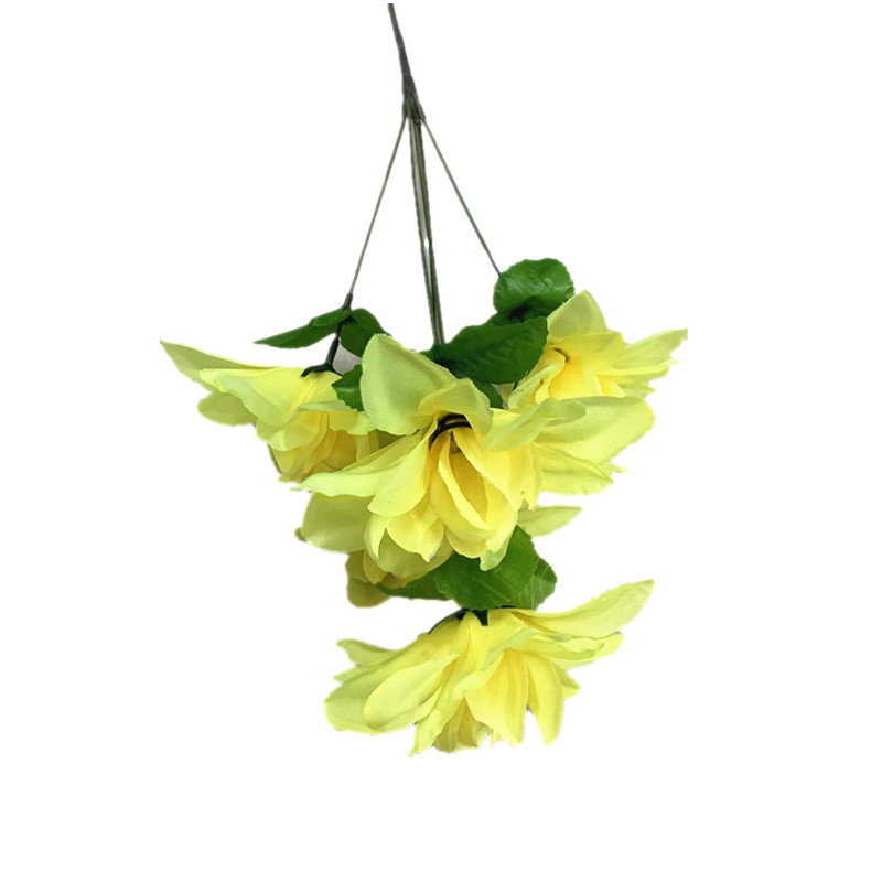 Single dried flower, silk flower, artificial flower bouquet, living room plastic artificial flower decorative item, flower arrangement, fence flower, sunflower, Daisy details Picture