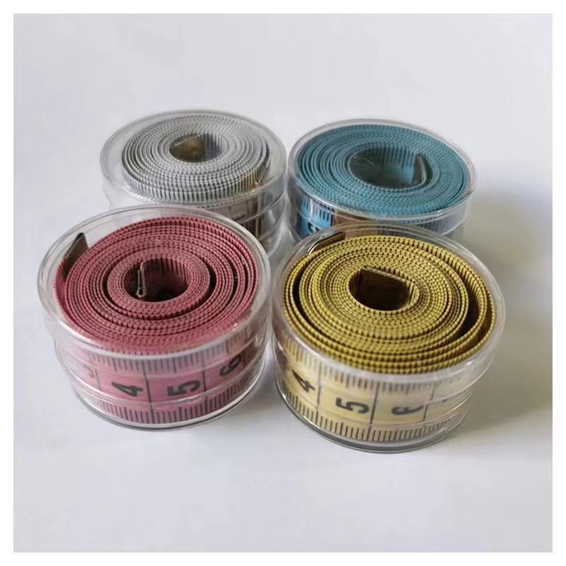 In stock: PVC transparent box, wide color tape measure for measuring clothes, flexible tape measure for measuring wine glasses, and clothing tape measure for measuring measurements details Picture