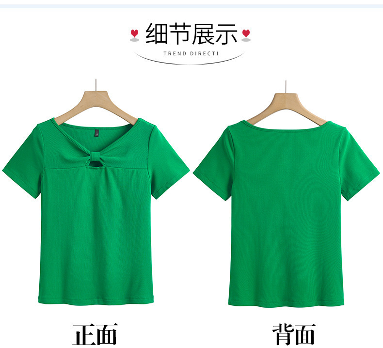 品牌夏季高档薄款女T恤韩版时髦小个子气质百搭休闲时尚女装短袖详情6