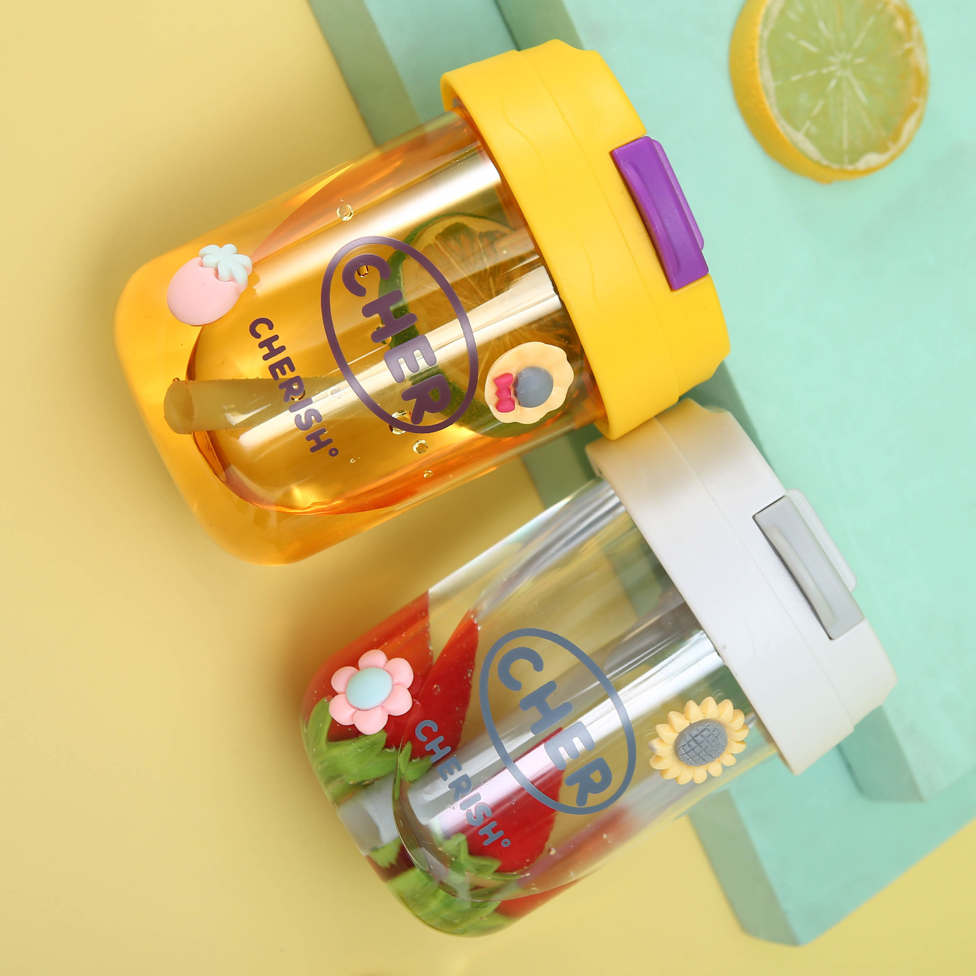 Net Red Ton Ton Bucket Summer Plastic Ton Ton Cup Sports Cup Student Portable Straw Cup Straight Drink Plastic Cup Wholesale Application Scenario