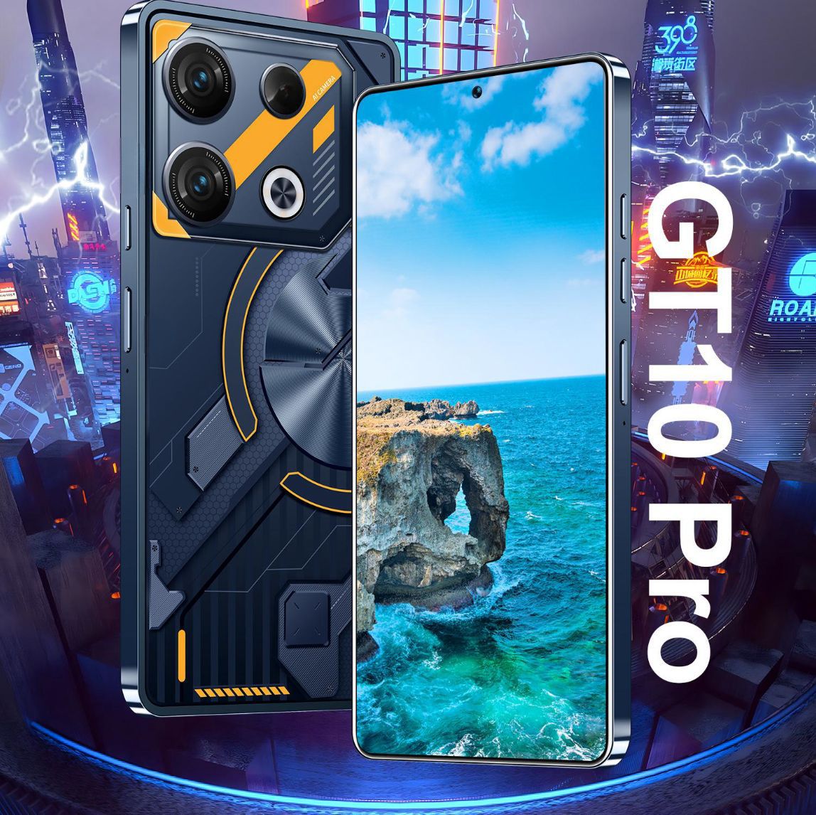 OZON AliExpress cross-border mobile phone 2GB+16GB500+1300mp GT10Pro cross-border mobile phone full figure
