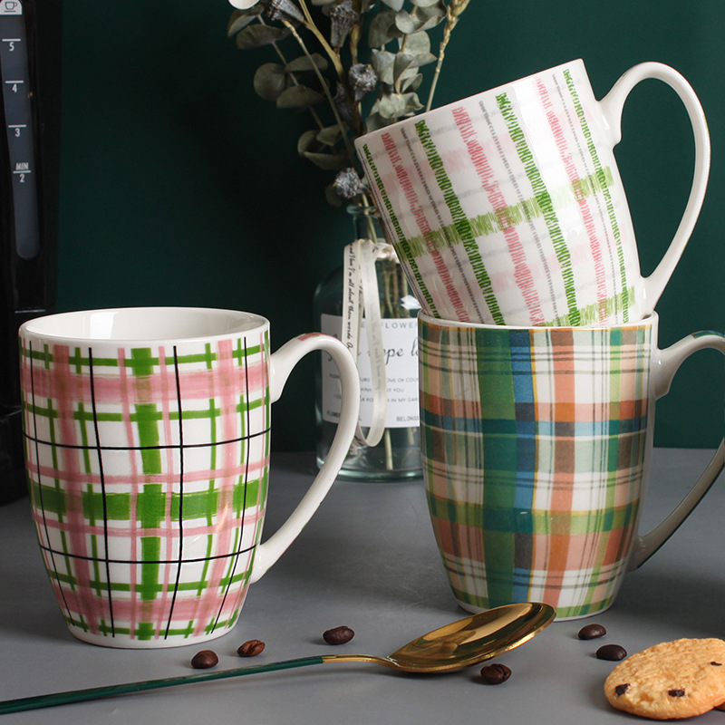 Creative Mugs Men's And Women's Ceramic Cups Home Students Drink Water Milk Coffee Cups Large Capacity Mugs Wholesale Specification drawing