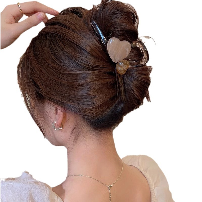 Temperamento jelly color clip tiburón cute clip tocados accesorios para el cabello mujeres multiplo amor clip de pelo de la parte posterior de la cabeza bandeja de pelo clip Item Picture