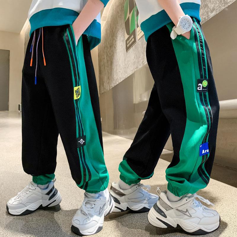 Ropa de niño niño otoño pantalones primavera/otoño nuevo 2022 niños pantalones de deporte pantalones de guardia de calle frito niño grande otoño moda