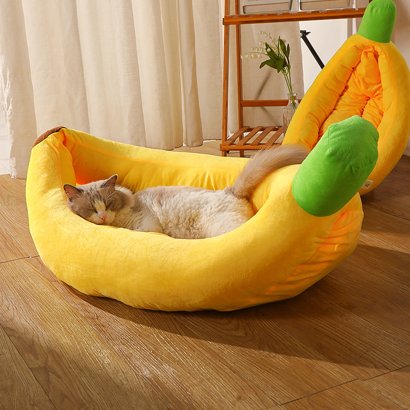 Autumn and winter can be disassembled and washed four seasons thick banana kennel pet bed cat kennel warm small and medium kennel Specification drawing