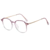 The 2025 fashion trend anti-blue light glasses, lightweight frame, shiny side, women's flat light TR2144 Specification image