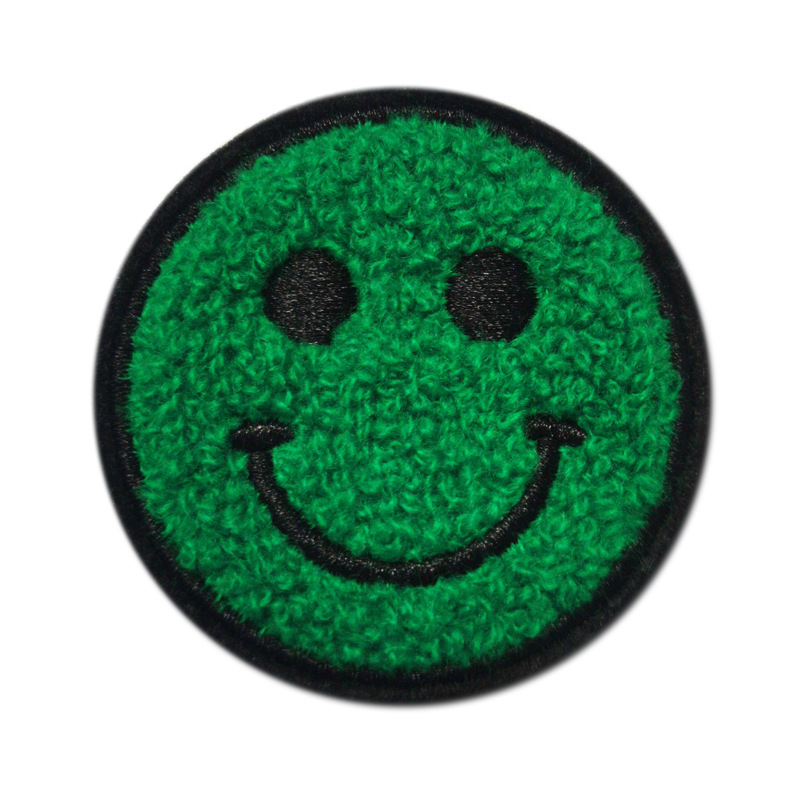 Towel embroidery, embroidered labels, smiling face expression stickers, shoes, hats, bags, accessories, clothing accessories, patches, cartoon embroidery and decals Application Scenario