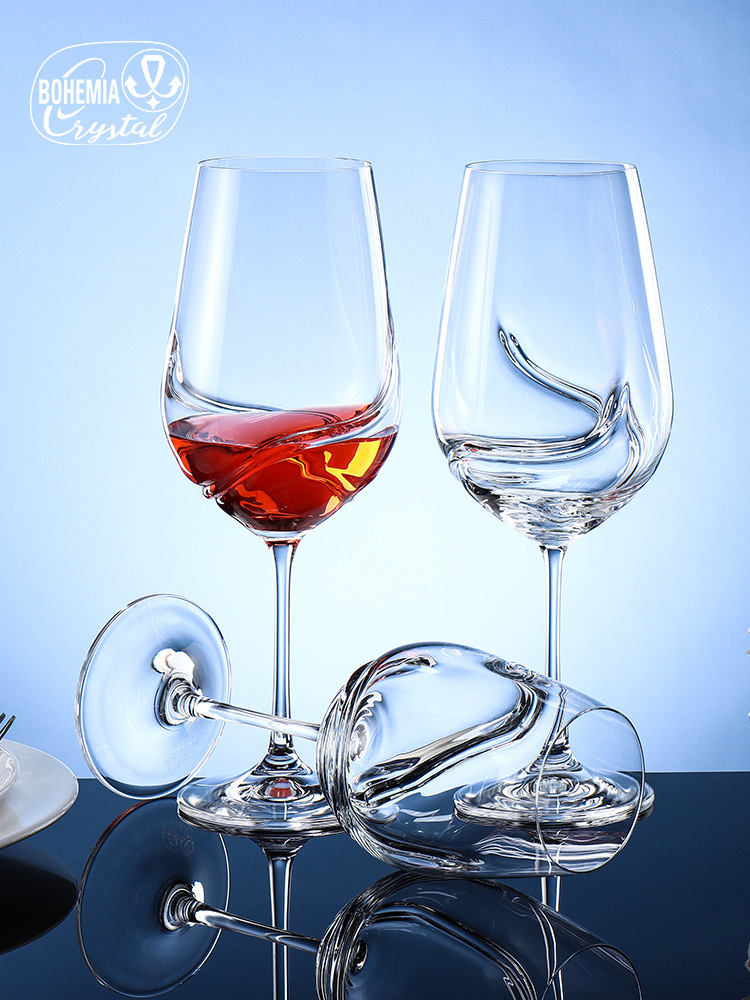 bohimia vintage wine champagne goblets glass hand-made高脚红酒杯图