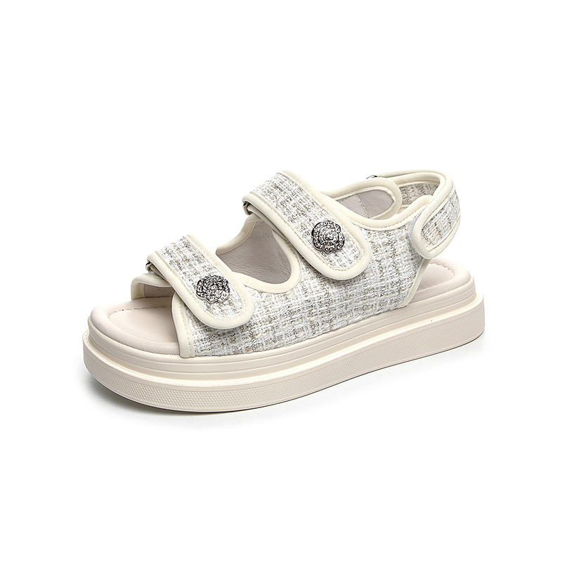 Sports Little White Sandals Female Fairy Wind Summer 2023 New Casual Flat Everything Instagram Tide Platform Shoes Item Picture