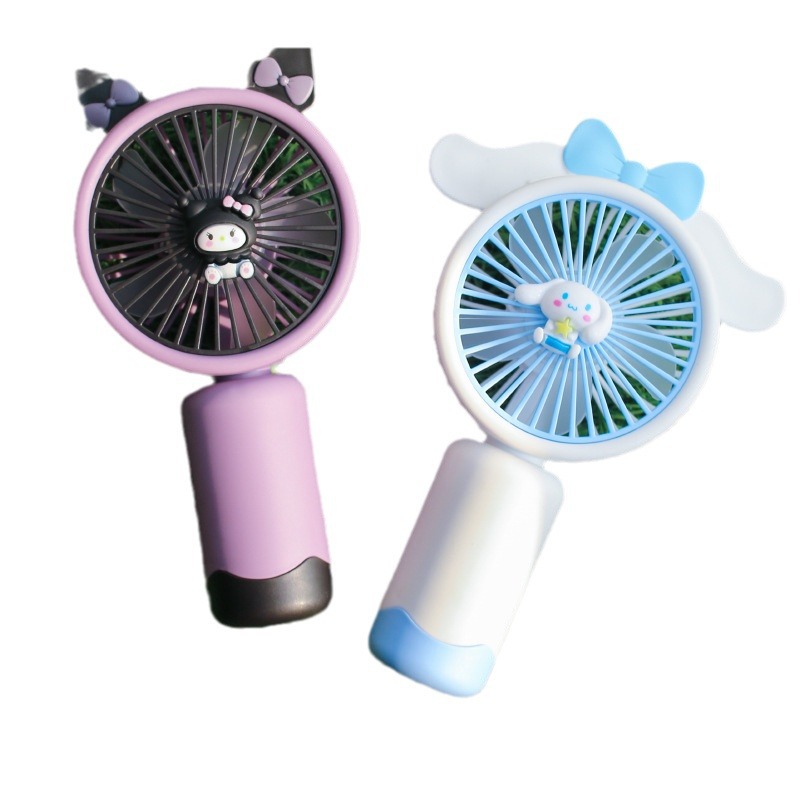 New summer cartoon portable handheld small fan, charging small electric fan, high-speed strong wind force gift wholesale cross-border Item Picture