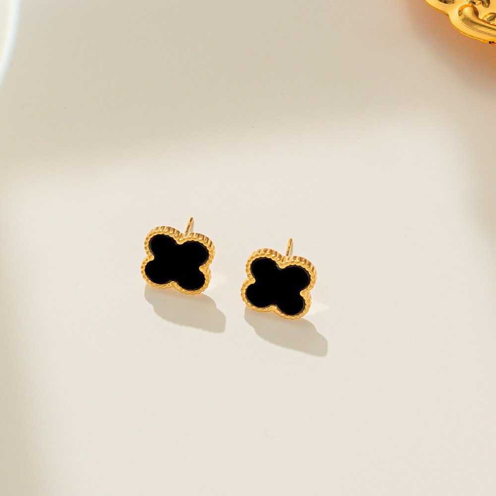 Four new types of leaf and grass ear studs, with a unique design sense, are Korean versatile, high-end, light luxury, simple and sweet earrings Specification image