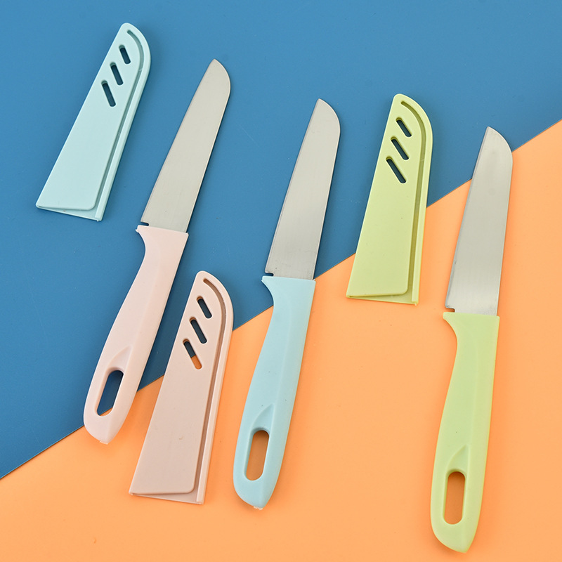 现货新款彩色水果不锈钢小刀 便携实用厨房家具小刀不锈钢水果刀详情图5