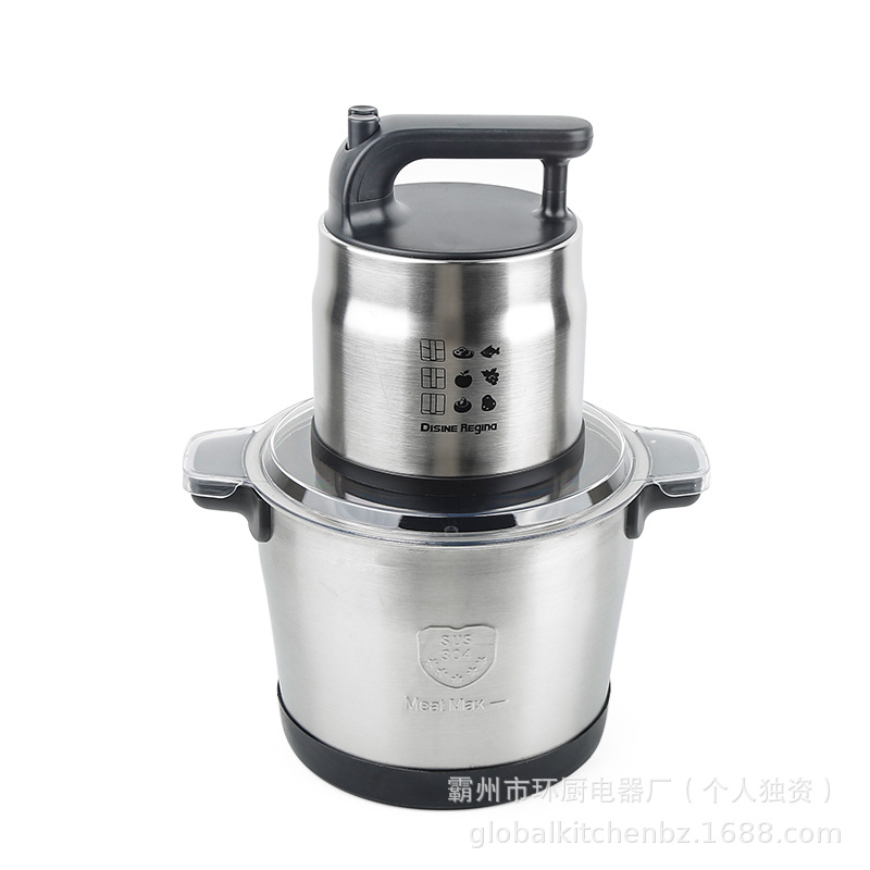 8L Foreign Trade Meat Grinder, Multi-Functional And Durable Garlic Paste Item Stirring And Mincing Food Processor, Stainless Steel Item Picture
