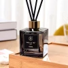 Grey square aroma diffuser bottle with a high-end feel, ins aroma diffuser bottle, glass empty bottle, high appearance level, non-flammable rattan evaporation bare bottle Specification image