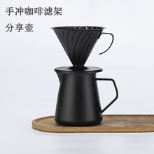 304 stainless steel Teflon hand brewer, wooden handle hand brewer, household narrow-mouthed pot, drip coffee hand brewer pic 5