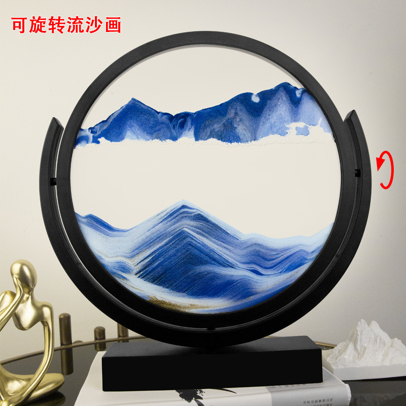 流沙画客厅沙/摆件白底实物图