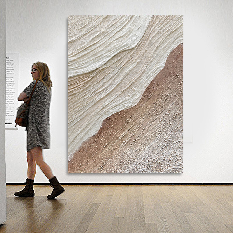 手绘油画现代简约客厅沙发背景墙装饰画玄关挂画餐厅立体厚肌理画