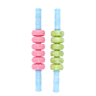 Shenyue Wholesale Six Wheels Exercise Roller Massager Plastic Yoga Stick Rolling Massage Leg And Shoulder Massage Item Picture