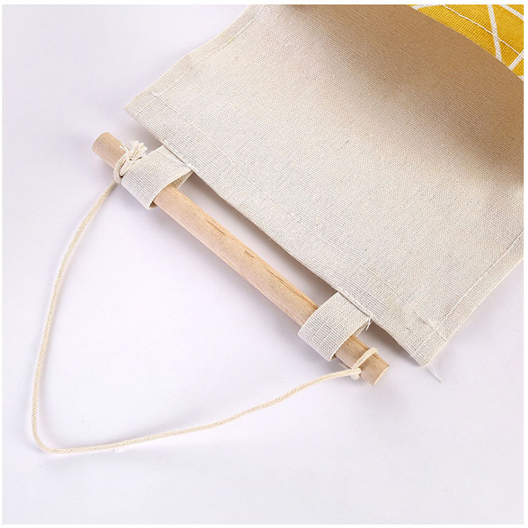 棉麻防水收纳白底实物图