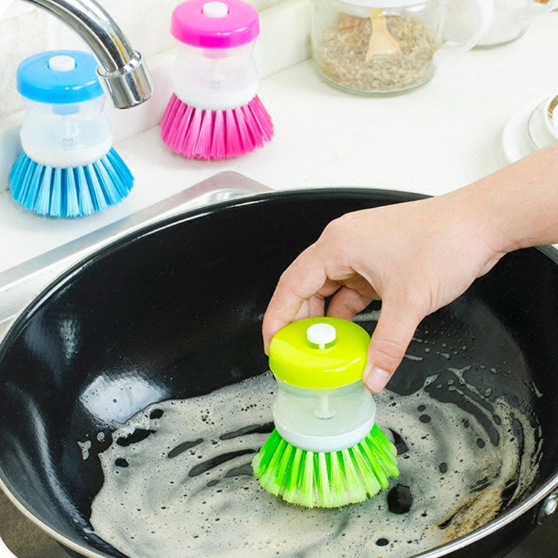 Automatic Liquid Washing Pot Brush Non-Oil Cleaning Brush Household Multi-Function Washing Pot Brush Rs-300135