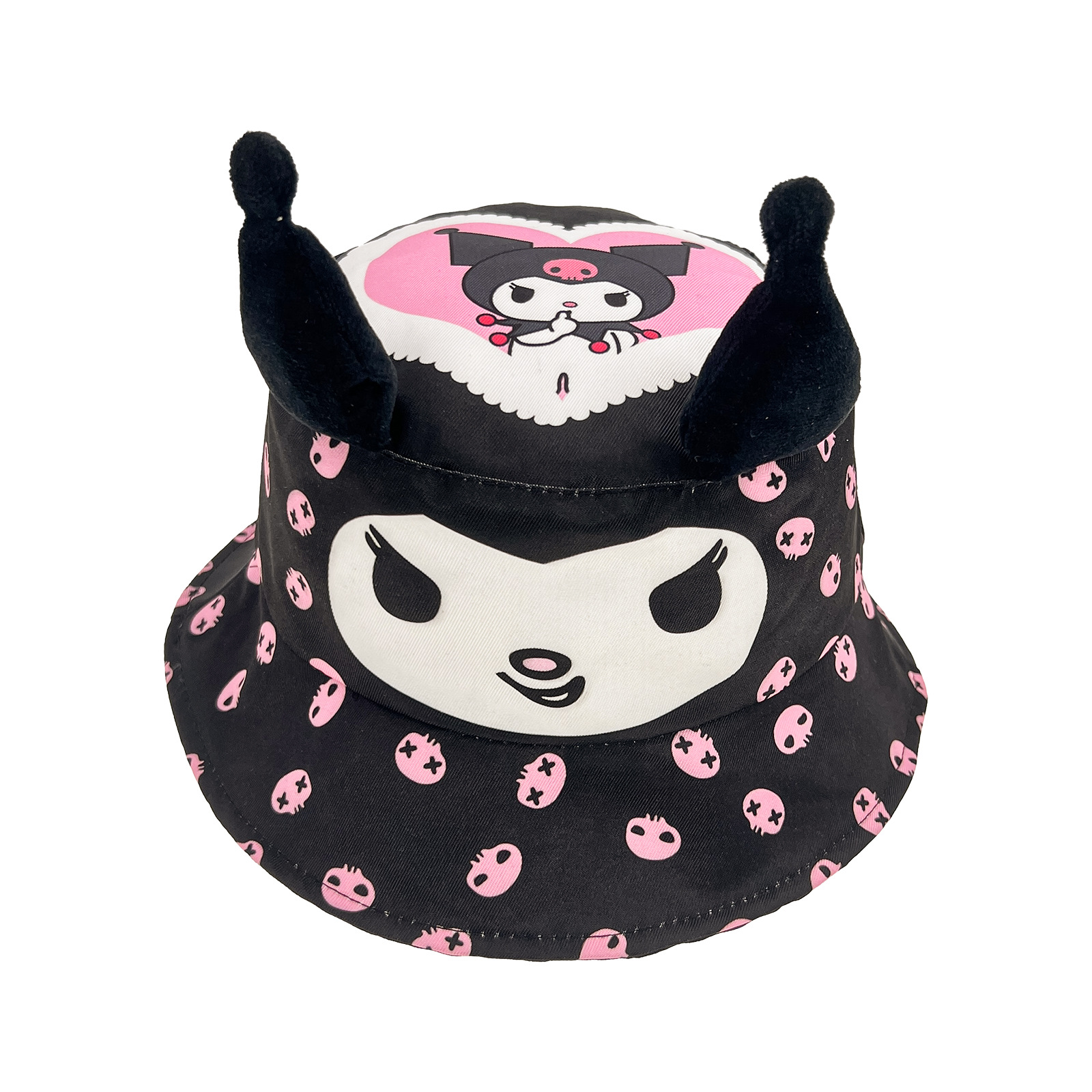 European And American Three-Dimensional Ears Stitch Boys And Girls Fisherman Hat Cute Cartoon Print Flowerpot Hat Shade Hat Can Be Shown Item Picture