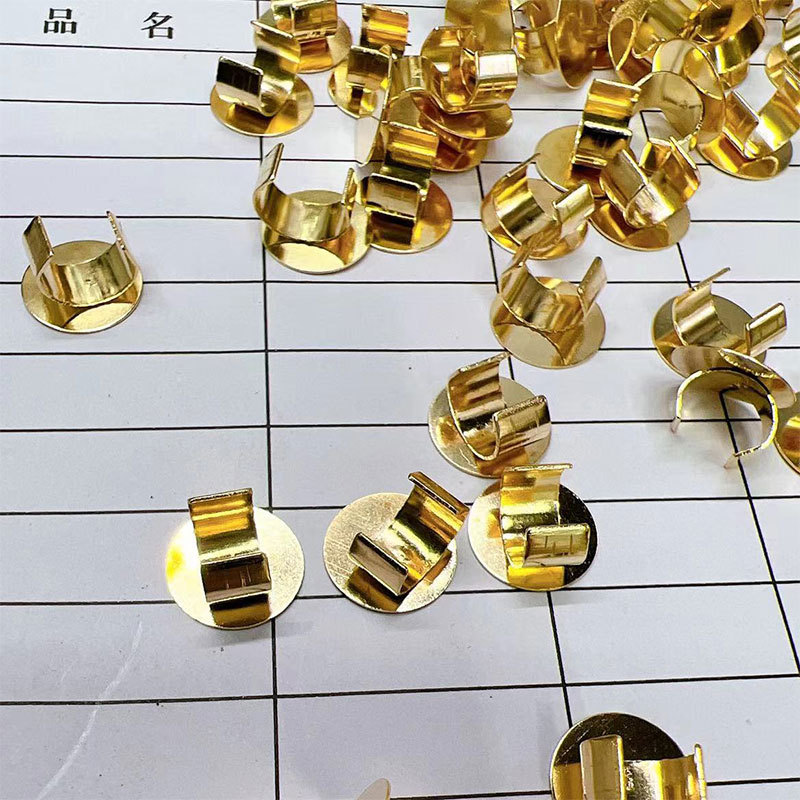 Wholesale of diy accessory materials such as iron electroplated KC gold pearl base support rope buckle bracelets and necklaces details Picture