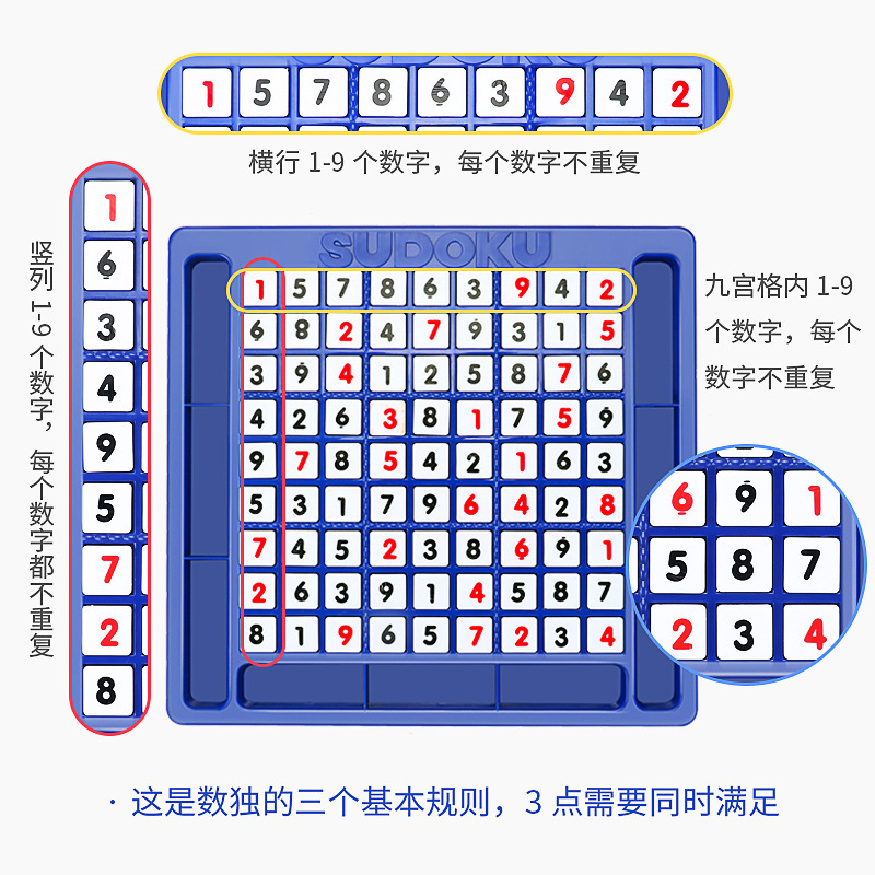 Niños sudoku kyuji juego de cuadros ajedrez para estudiantes de primaria pensamiento lógico para niños educación temprana puzzles juegos de mesa juguetes de mesa Application Scenario