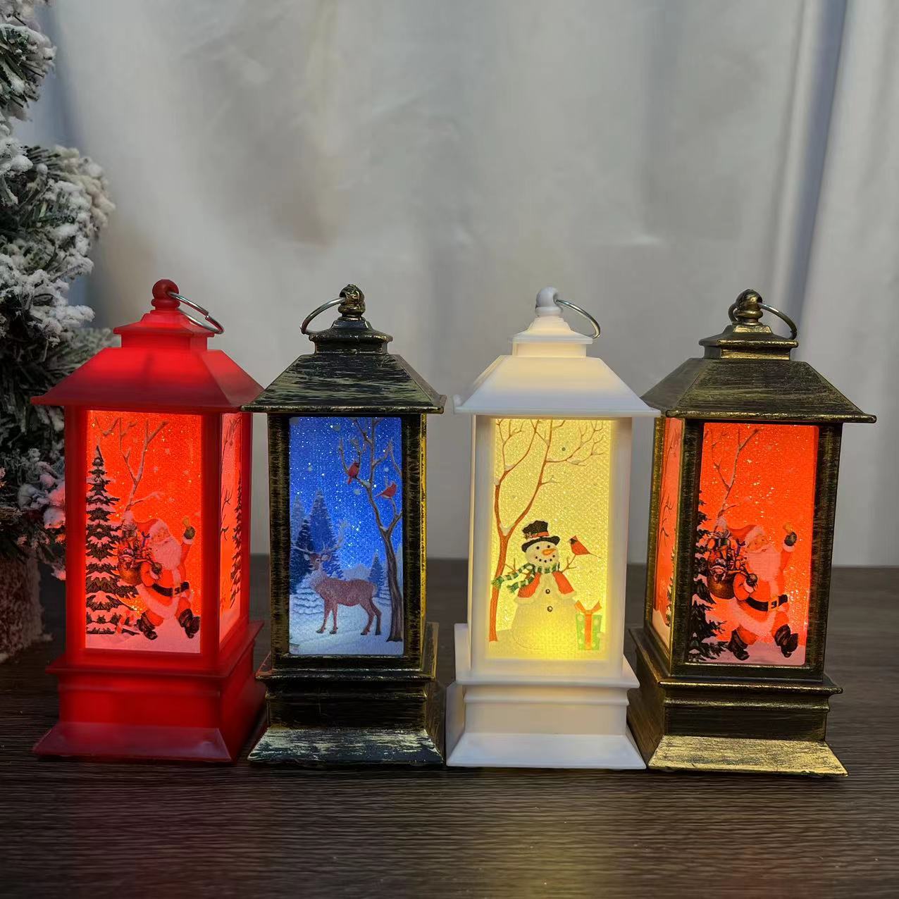 The New Explosive Christmas Wind Lamp Interior Small Wind Lamp Flame Lamp Candle Lamp Led Electronic Light Christmas Decoration details Picture